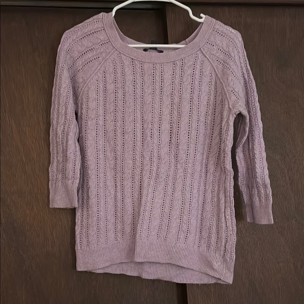 Lavender Cable Knit Sweater